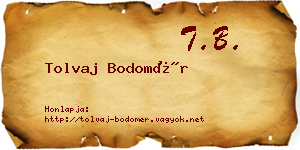 Tolvaj Bodomér névjegykártya